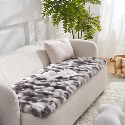 Fluffy Soft Bubble Faux Fur Couch Cover
