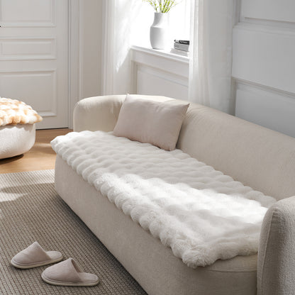 Fluffy Soft Bubble Faux Fur Couch Cover