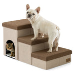 Cozy Kiss 3-Step Storage Pet Stairs with Play Condo front product view 