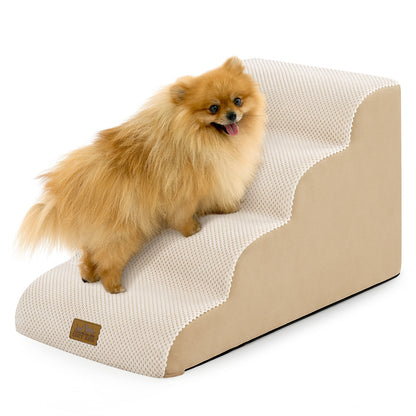 4-Step Gentle Slope Curved Pet Stairs