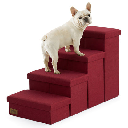 4-Step Space-Saving Storage Pet Stairs