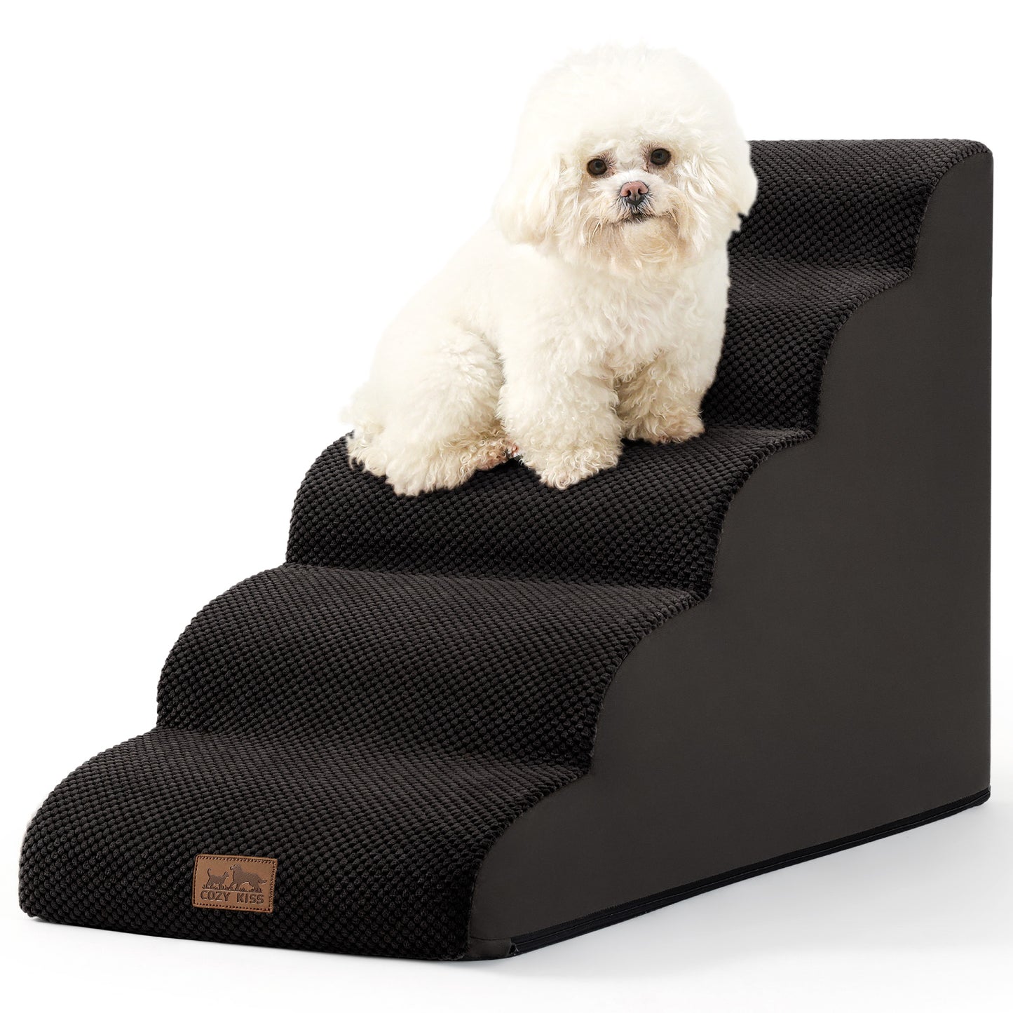 5-Step Joint-Fridendly Curved Pet Stairs