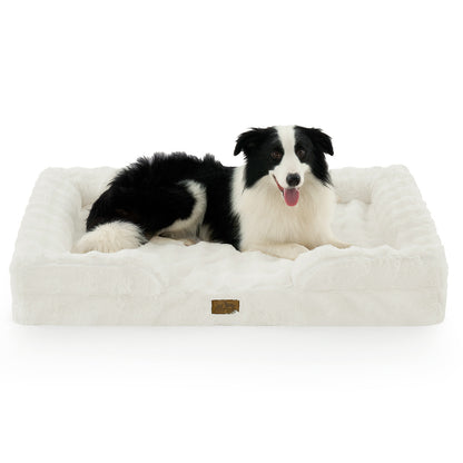 Fluffy Soft Bubble Faux Fur C-Shaped Dog Bed
