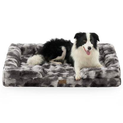 Fluffy Soft Bubble Faux Fur C-Shaped Dog Bed