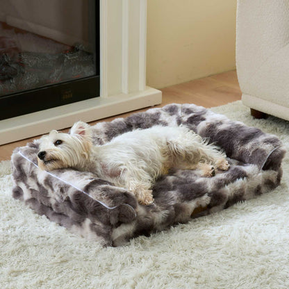 Fluffy Soft Bubble Faux Fur U-Shaped Dog Bed