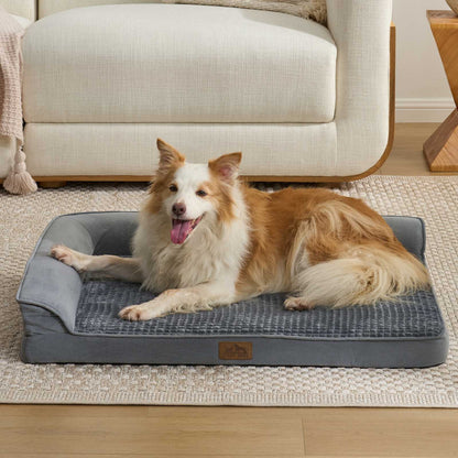All Seasons L-Shaped Scratch-Resistant Dog Bed