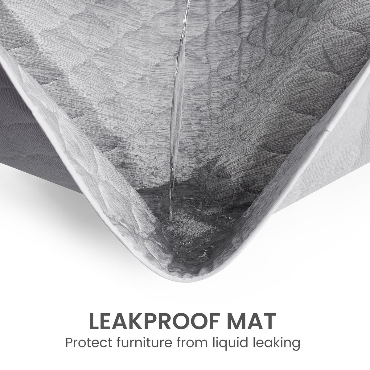Leakproof cooling pet mat, protecting furniture from liquid leaking.