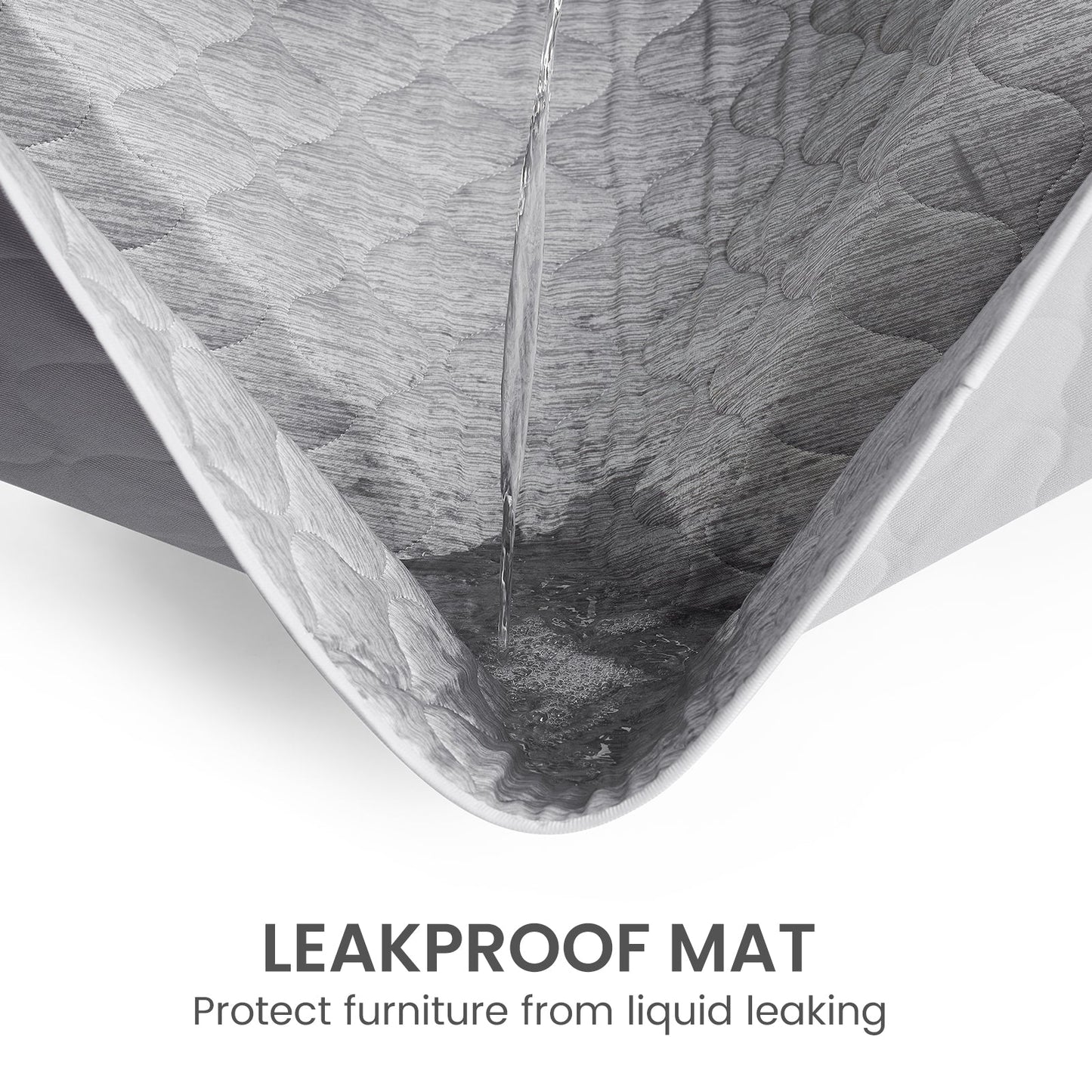 Leakproof cooling pet mat, protecting furniture from liquid leaking.#color_Grey
