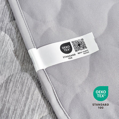 Close up of OEKO-TEX certified fabric, pet-friendly and non-toxic textile for dog and cat safe home#color_Grey