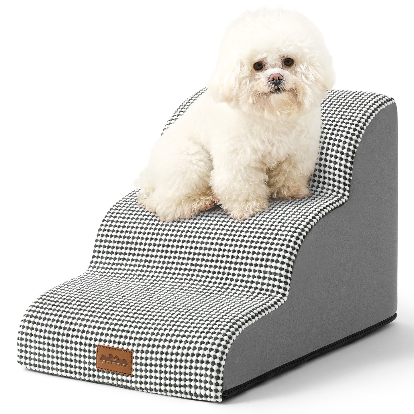 3-Step Joint-Fridendly Curved Pet Stairs