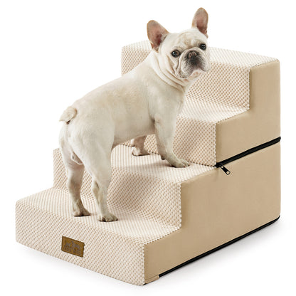 4-Step Foldable Right-Angle Pet Stairs