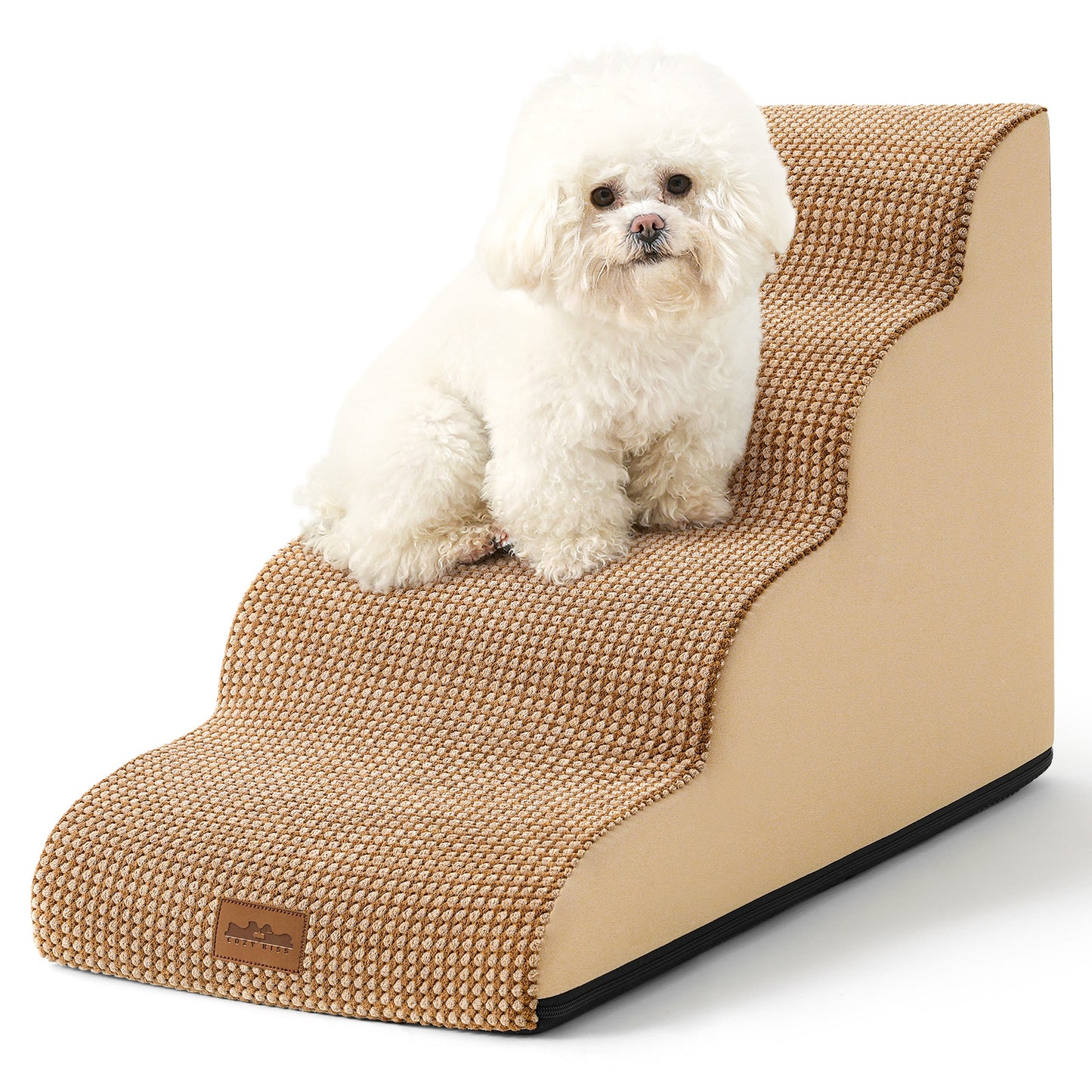 4-Step Joint-Fridendly Curved Pet Stairs