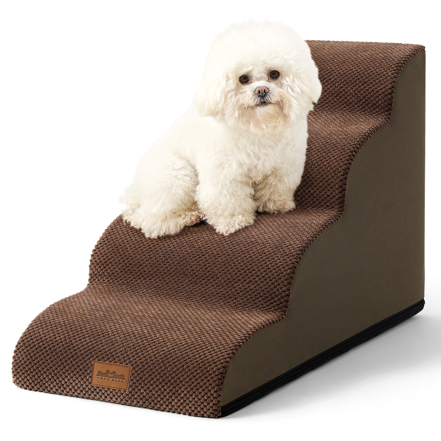 4-Step Joint-Fridendly Curved Pet Stairs
