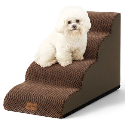 4-Step Joint-Fridendly Curved Pet Stairs