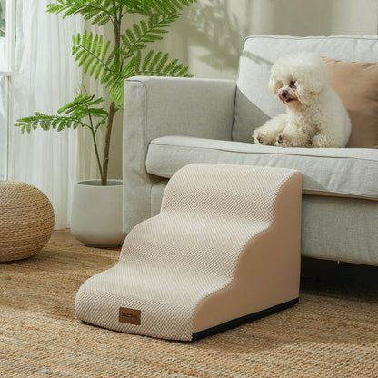 3-Step Joint-Fridendly Curved Pet Stairs
