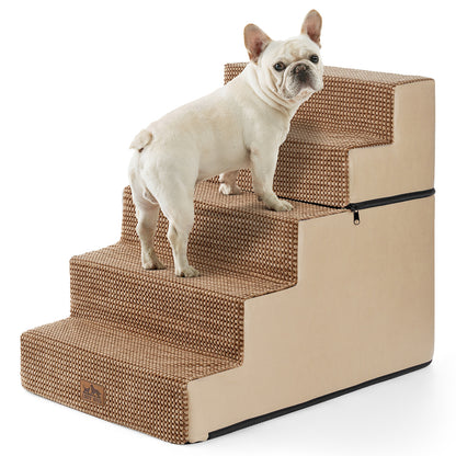 5-Step Extra Wide Foldable Right-Angle Pet Stairs