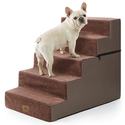 5-Step Extra Wide Foldable Right-Angle Pet Stairs