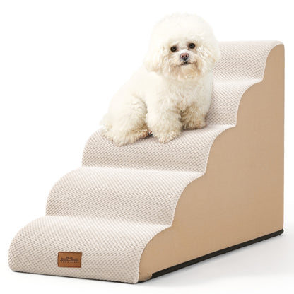 5-Step Joint-Fridendly Curved Pet Stairs