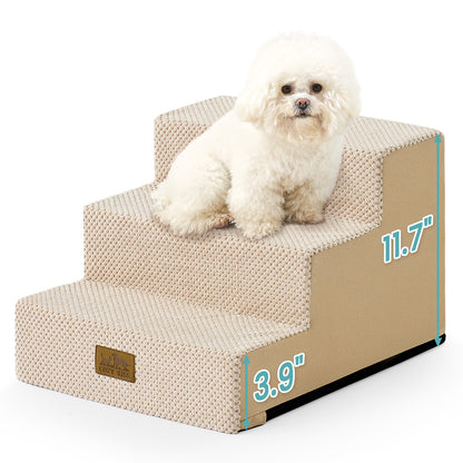 3-Step Gentle Slope Right-Angle Pet Stairs