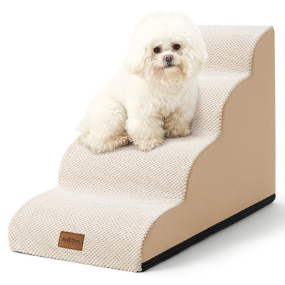 4-Step Joint-Fridendly Curved Pet Stairs