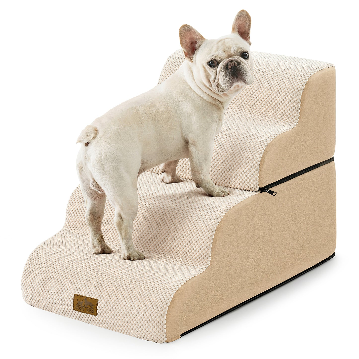 4-Step Foldable Curved Pet Stairs