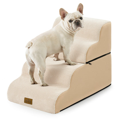 4-Step Foldable Curved Pet Stairs