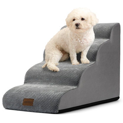 4-Step Joint-Fridendly Curved Pet Stairs
