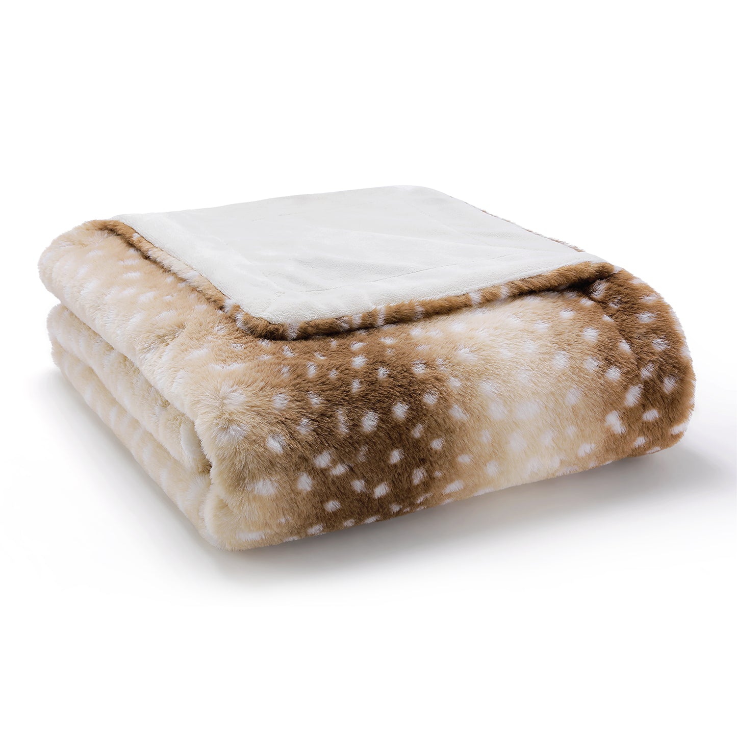 Stylish Deer Print Faux Fur Pet Blanket