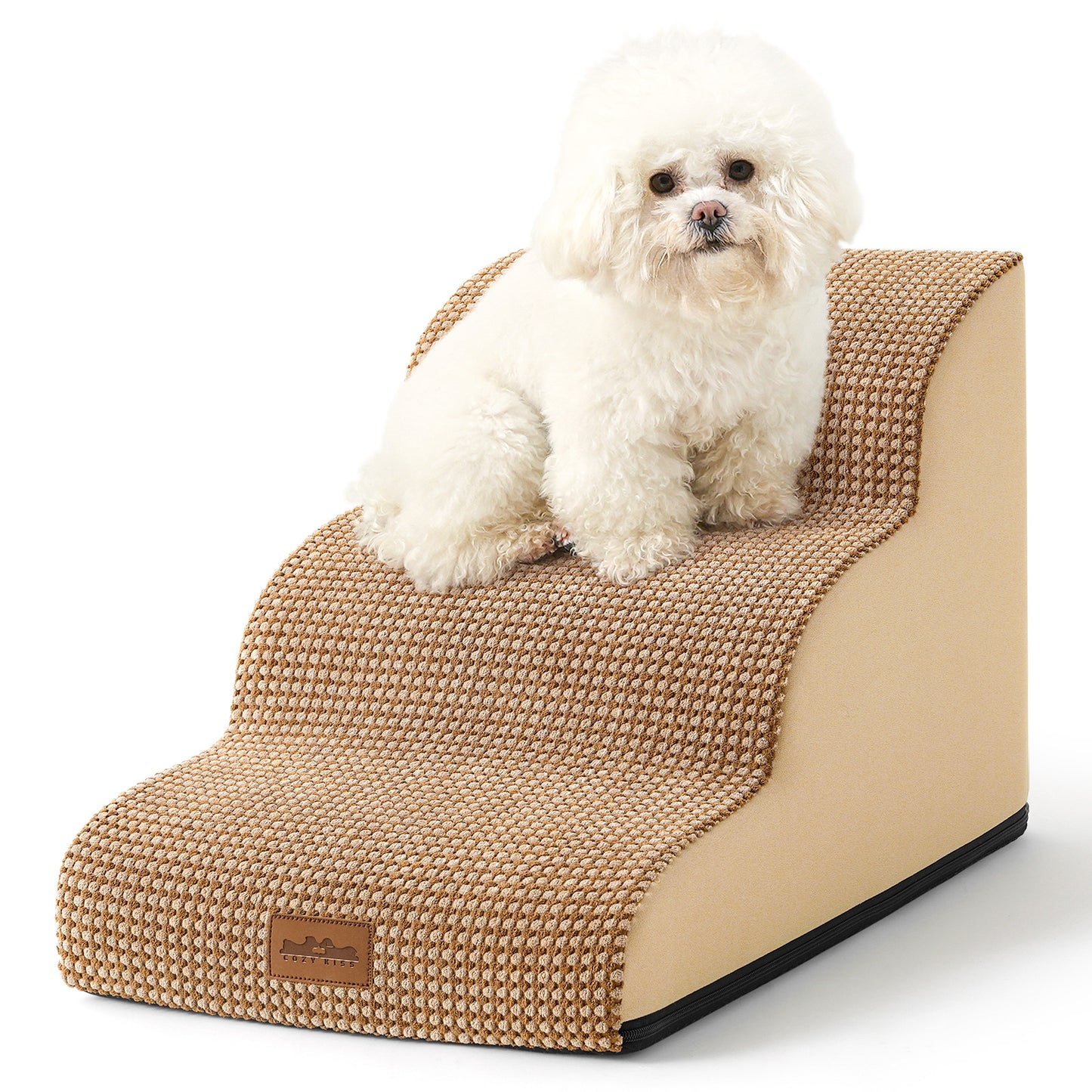 3-Step Joint-Fridendly Curved Pet Stairs