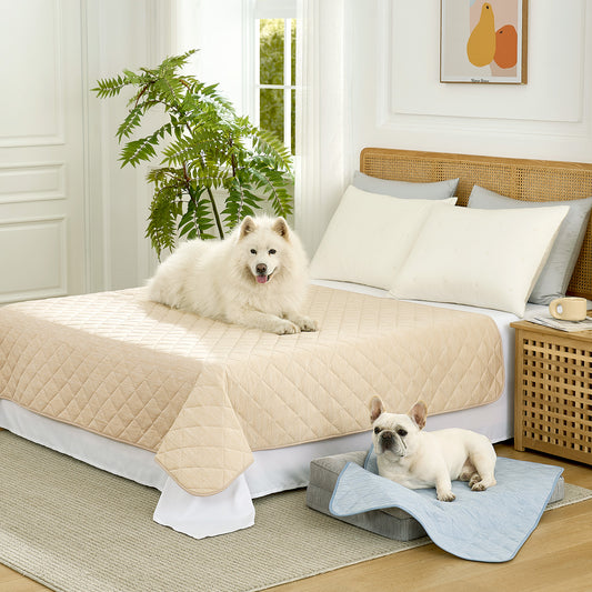 Diamond-Quilted Leakproof Cooling Couch Cover