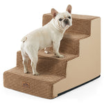 Cozy Kiss 4-Step Non-Slip Right-Angle Pet Stairs for easy access 