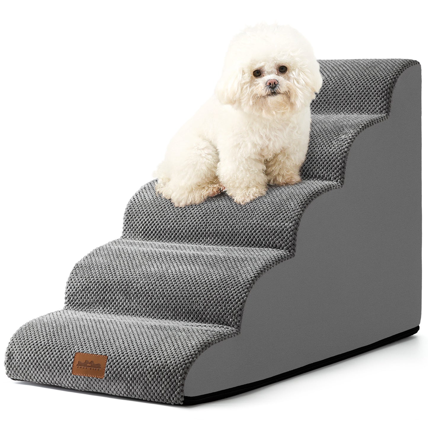 5-Step Joint-Fridendly Curved Pet Stairs