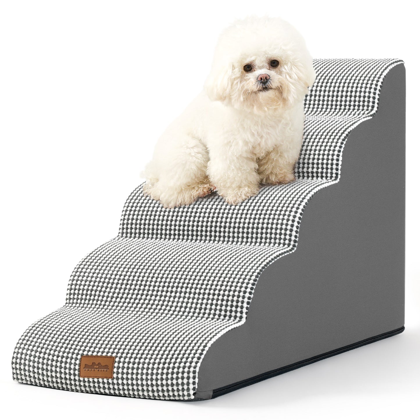 5-Step Joint-Fridendly Curved Pet Stairs