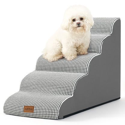 5-Step Joint-Fridendly Curved Pet Stairs