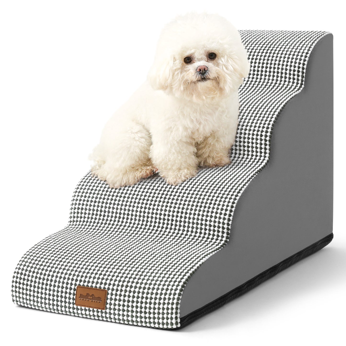 4-Step Joint-Fridendly Curved Pet Stairs