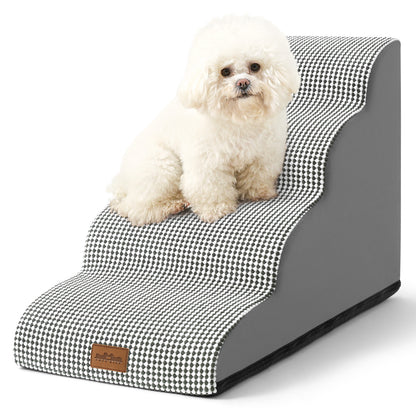 4-Step Joint-Fridendly Curved Pet Stairs