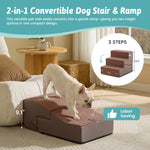 Cozy Kiss 3-Step 2-in-1 Convertible Pet Stairs with Ramp Mode converts from stairs to gentle ramp 