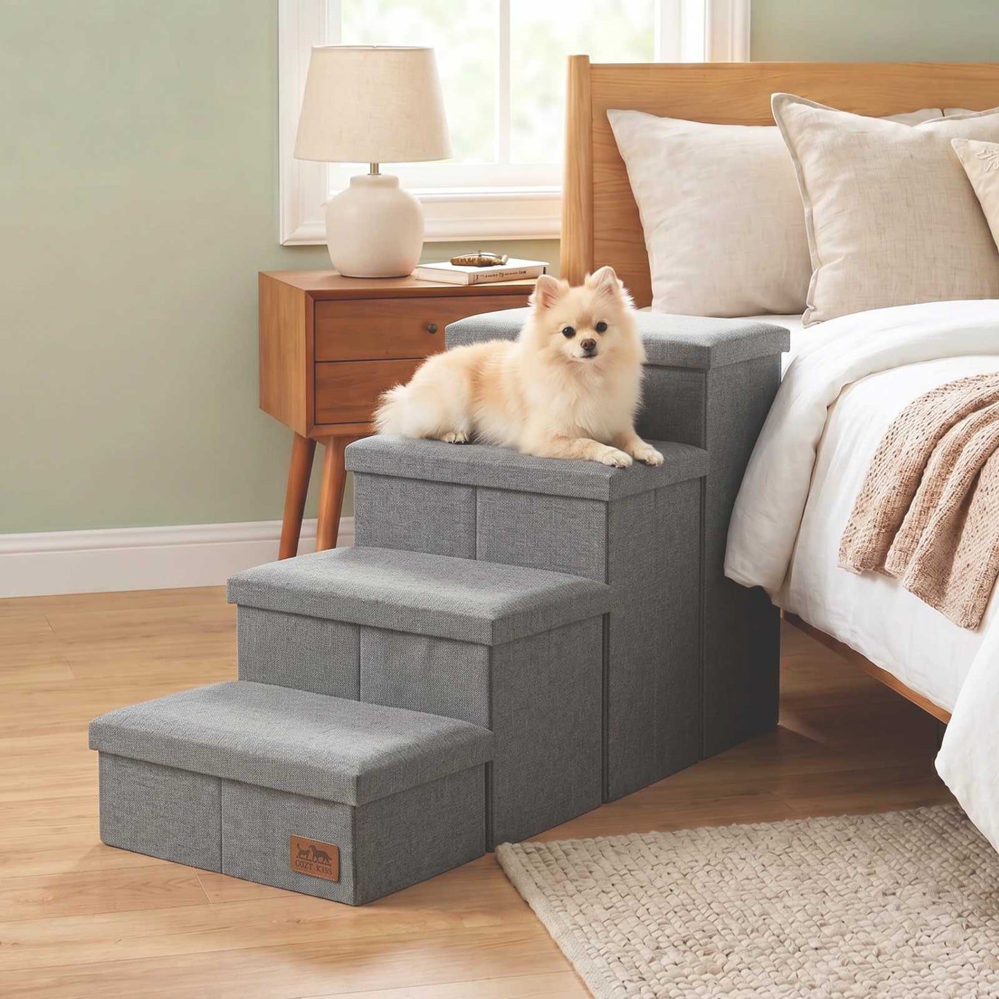 4-Step Space-Saving Storage Pet Stairs