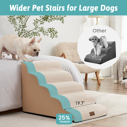 5-Step Extra Wide Curved Pet Stairs