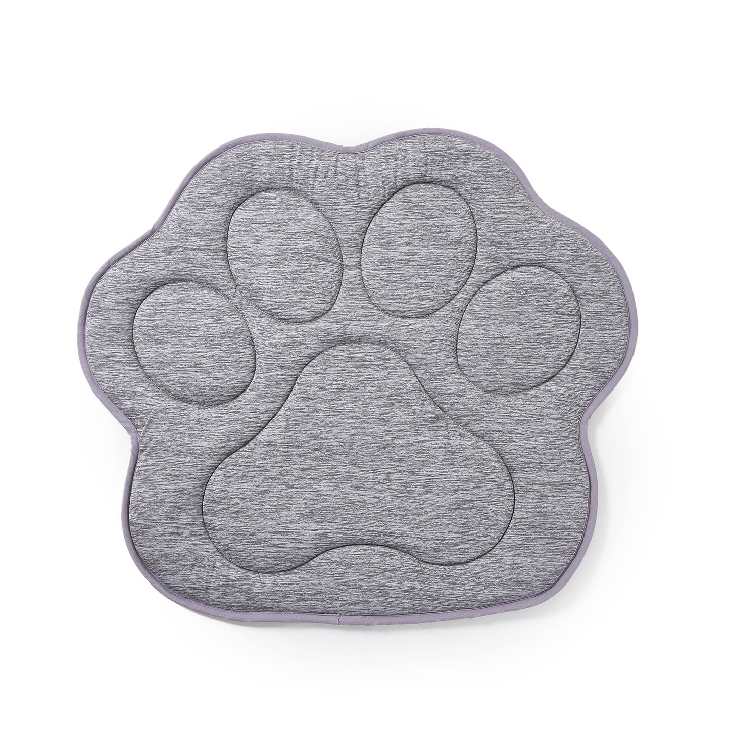 Gray paw-shaped mat on a white background.#color_Dark Grey