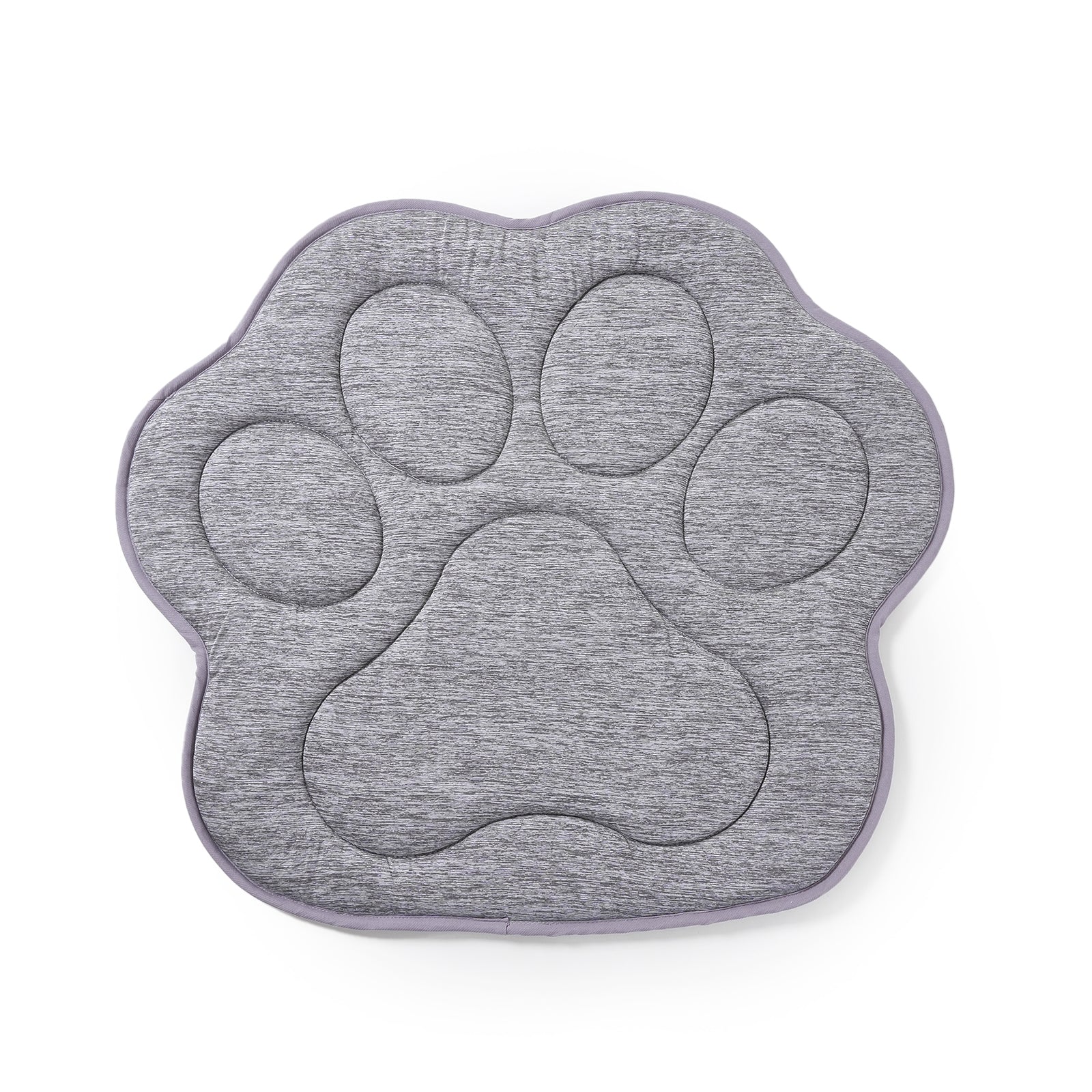 Gray paw-shaped mat on a white background.#color_Dark Grey