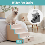 Cozy Kiss 4-Step Extra Wide Right-Angle Pet Stairs with 12% wider step design 