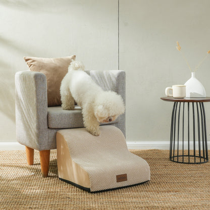 2-Step Joint-Fridendly Curved Pet Stairs