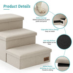 Cozy Kiss storage stairs with anti-slip base and joint-supporting sponge padding 