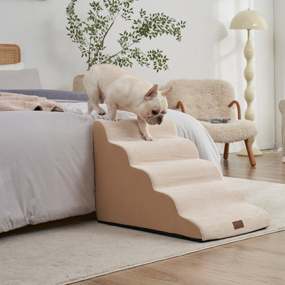 5-Step Joint-Fridendly Curved Pet Stairs