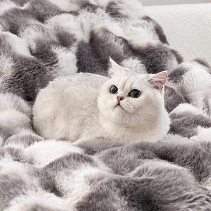 Fluffy Soft Bubble Faux Fur Couch Cover