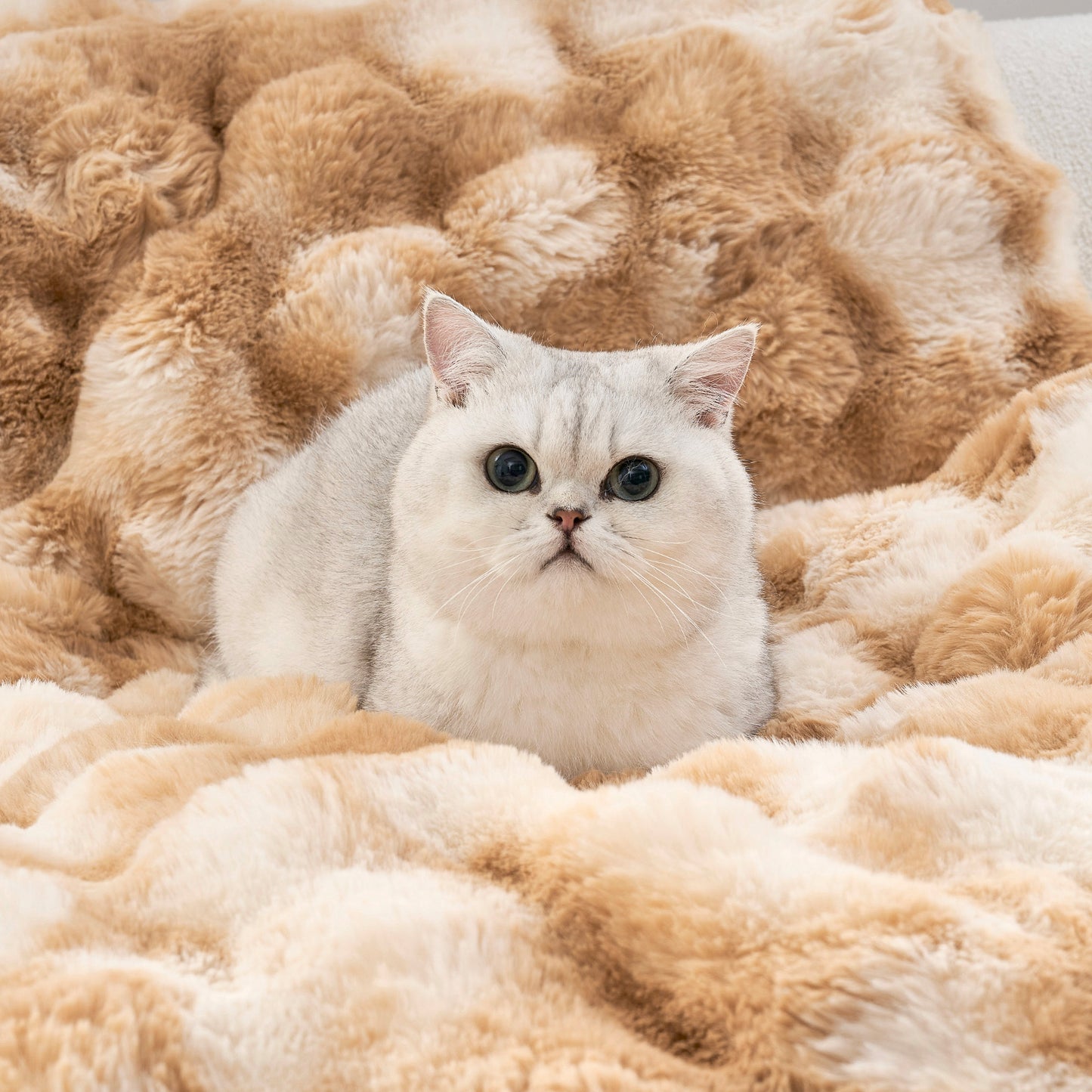 Fluffy Soft Bubble Faux Fur Couch Cover