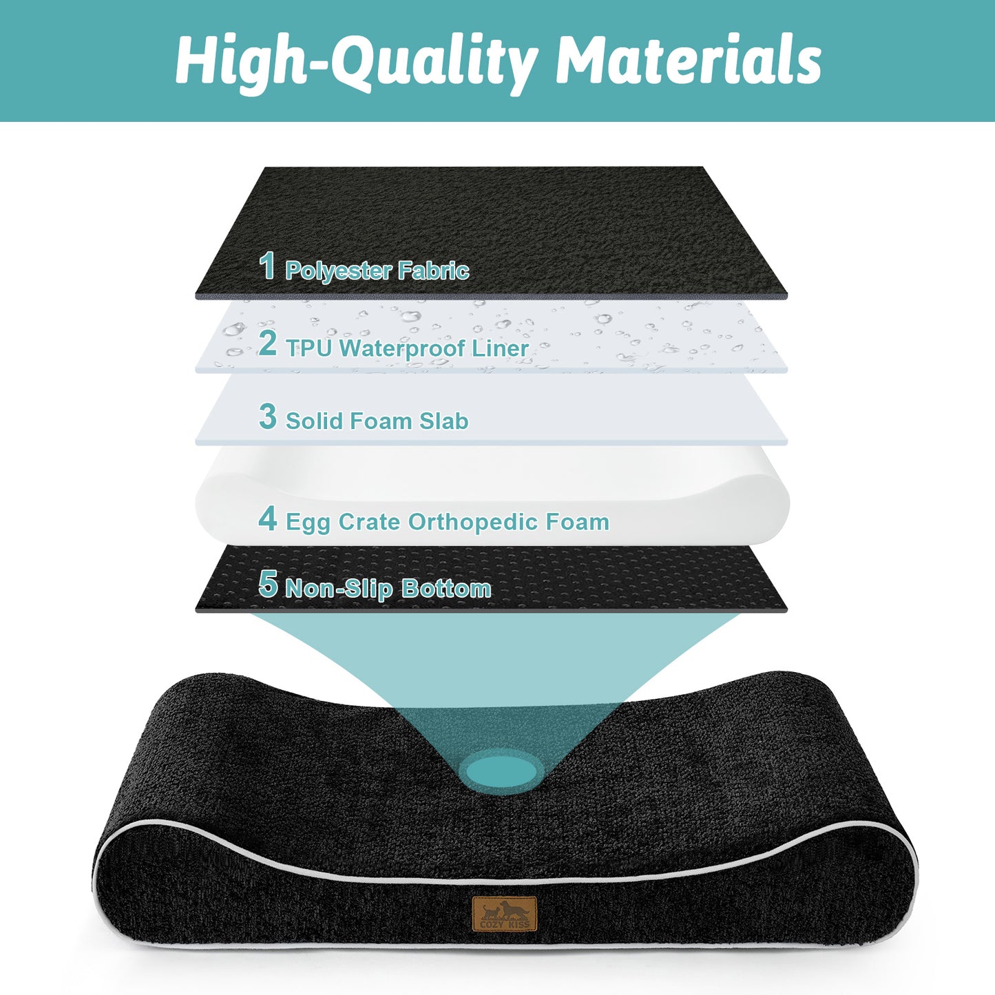 All Seasons Boat-Shaped Scratch-Resistant Dog Bed