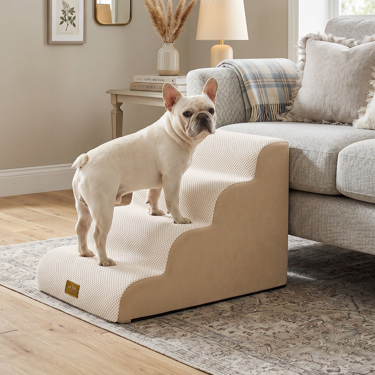 4-Step Extra Wide Curved Pet Stairs