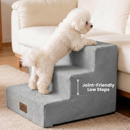 3-Step Gentle Slope Right-Angle Pet Stairs
